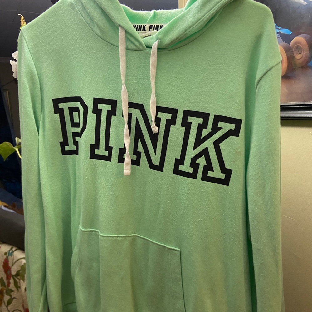 Lime green Victoria secret Pink sweatshirt